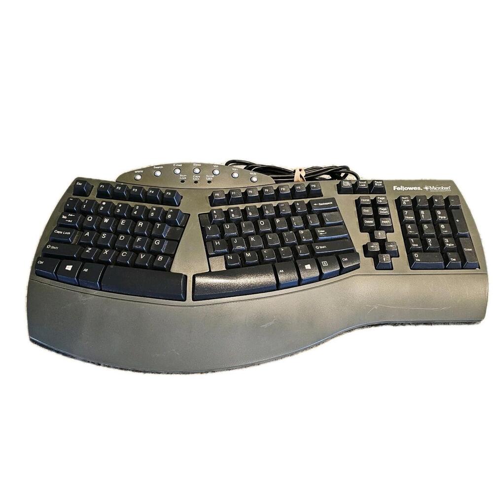 Fellowes Microban Ergonomic Wired USB Keyboard  KU-9938 / 98915
